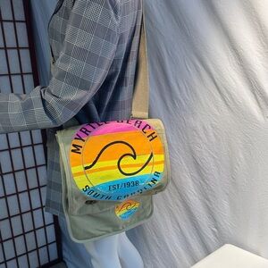Myrtle Beach Canvas Crossbody Bag - Olive